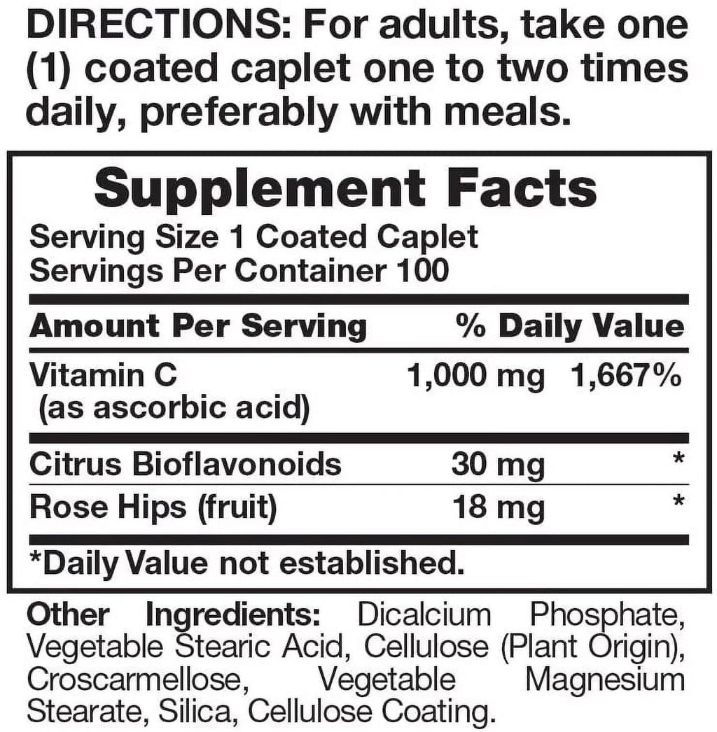 Vitamin C with Bioflavonoids & Wild Rose Hips 100 ct 6 Pack V105