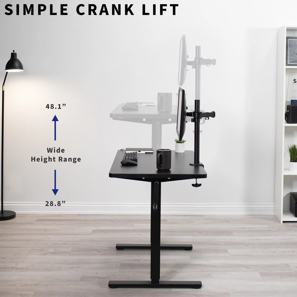 Manual 43” x 24” Stand Up Desk T626410