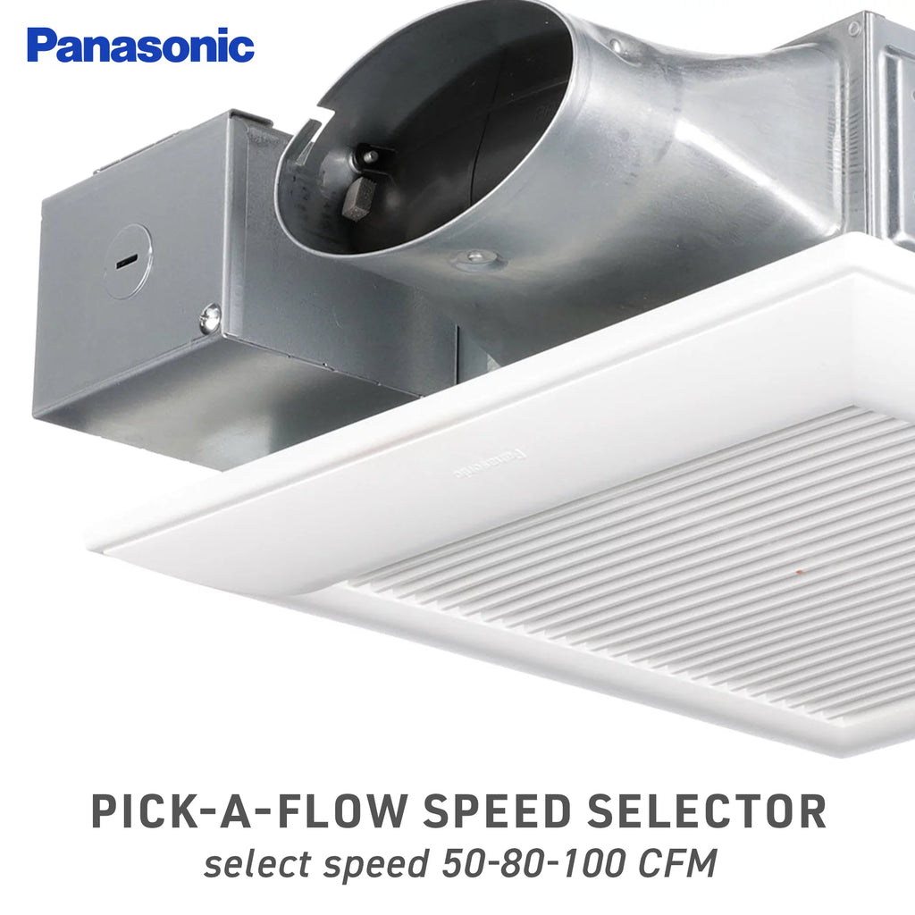 White Ceiling or Wall Exhaust Fan with Condensation Sensor F58059