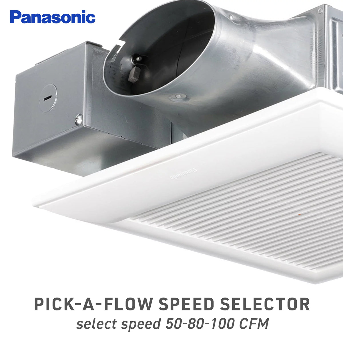 White Ceiling or Wall Exhaust Fan with Condensation Sensor F58059