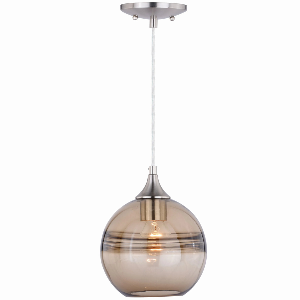 Satin Nickel Globe Mini Pendant Ceiling Light L596796