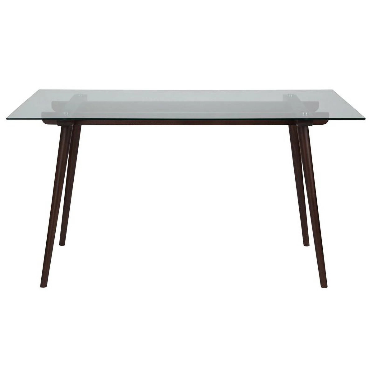 Rectangular Wood and Glass Top Table in Espresso O842216