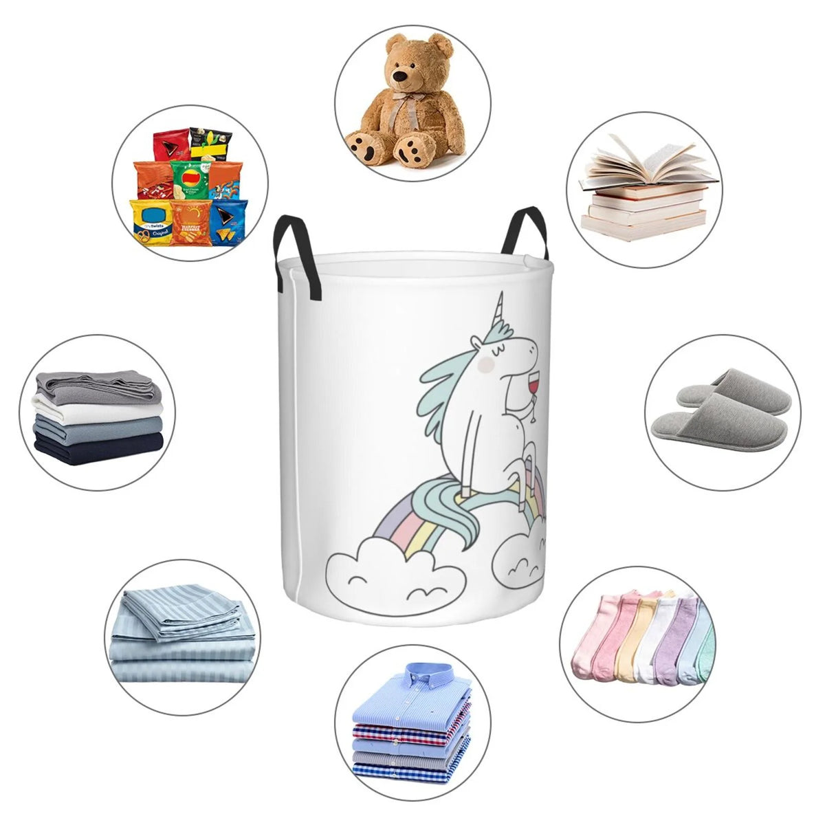 Waterproof Foldable Laundry Hamper with Handles Z5692