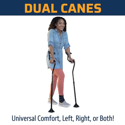 Self Standing Lightweight Adjustable Walking Cane with Ergonomic Forearm Grip P6810