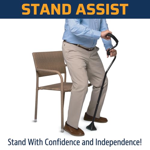 Self Standing Lightweight Adjustable Walking Cane with Ergonomic Forearm Grip P6810