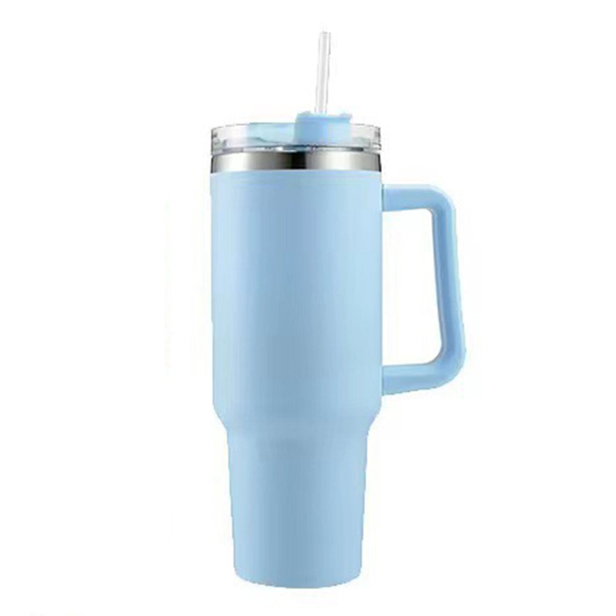 40 oz Stainless Steel Vacuum Insulated Tumbler with Handle and Straw Lid T52929
