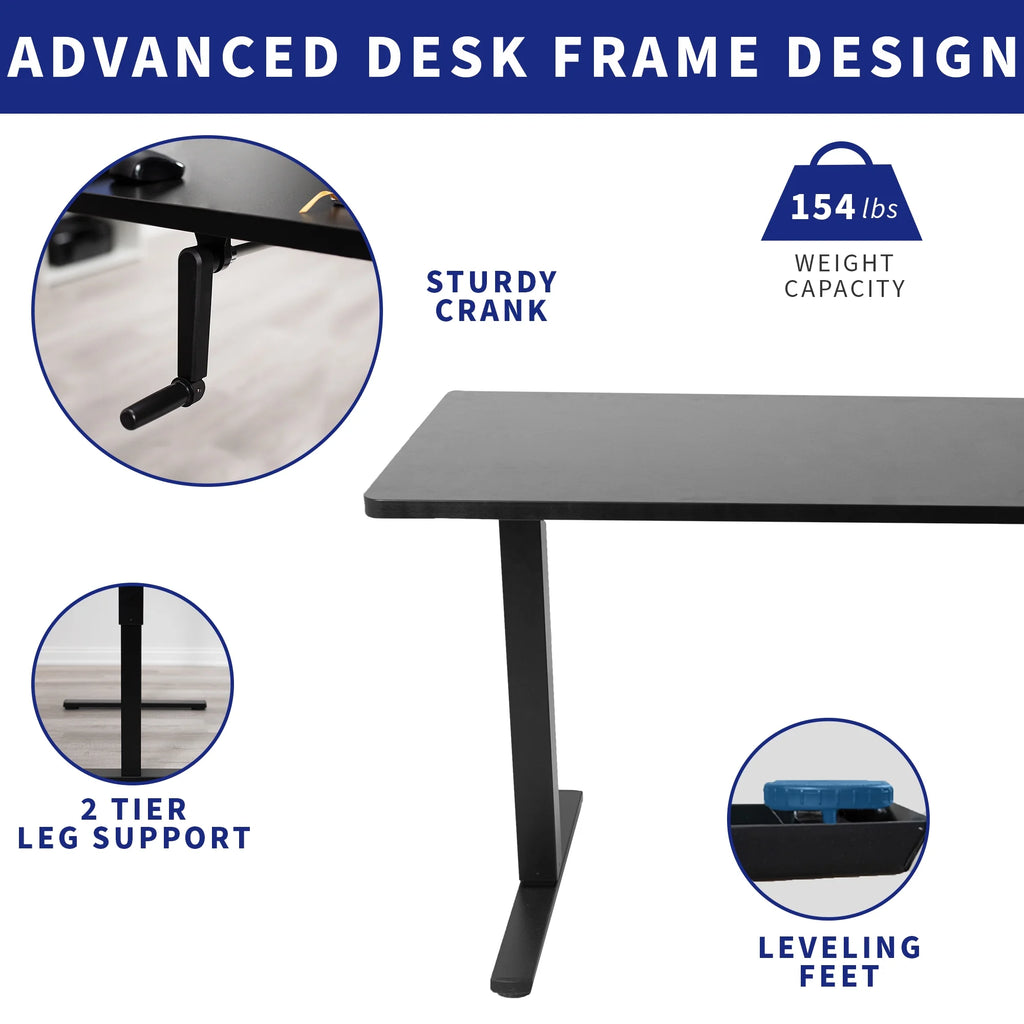 Manual 43” x 24” Stand Up Desk T626410