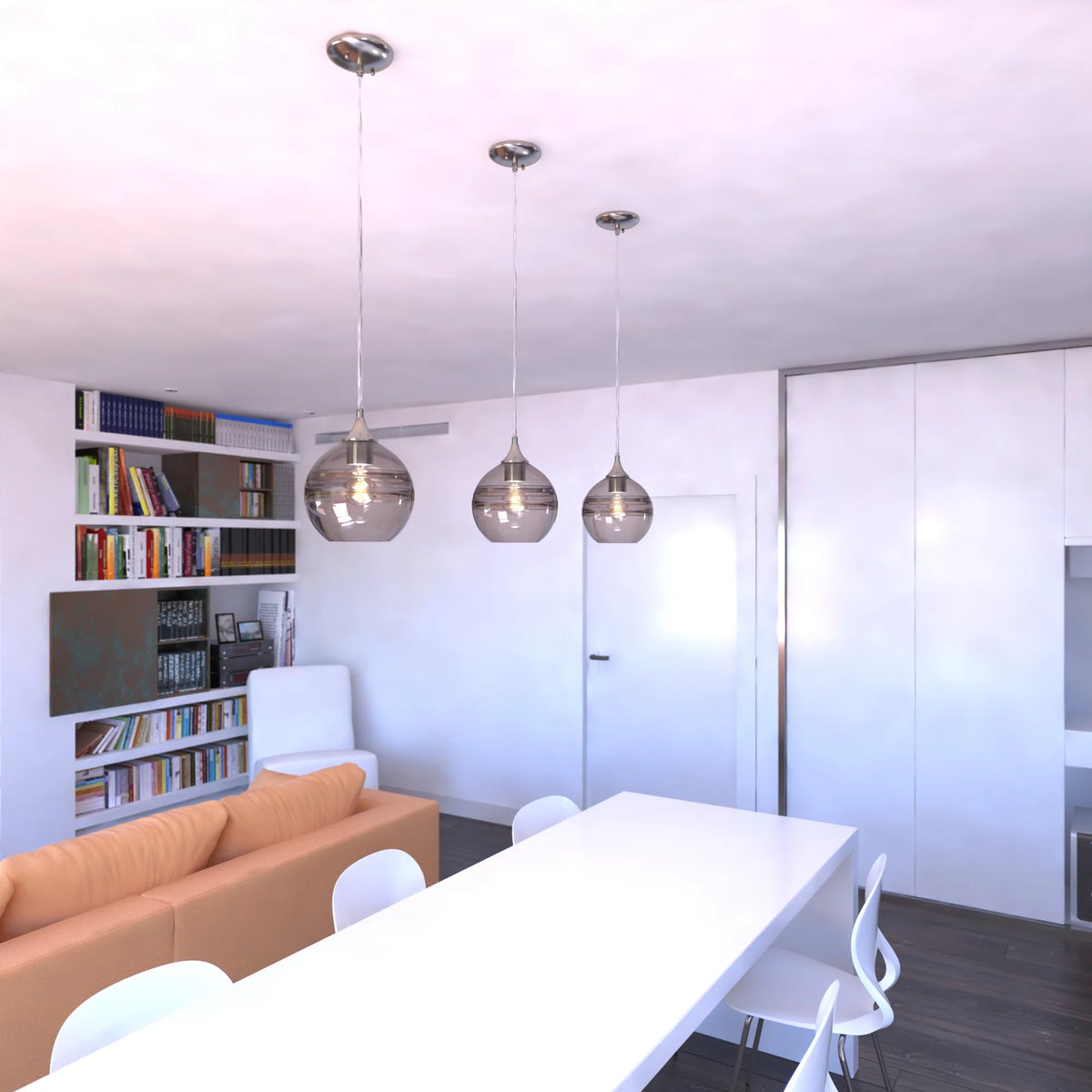 Satin Nickel Globe Mini Pendant Ceiling Light L596796