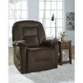Espresso Coffee Fabric Power Lift Recliner M644
