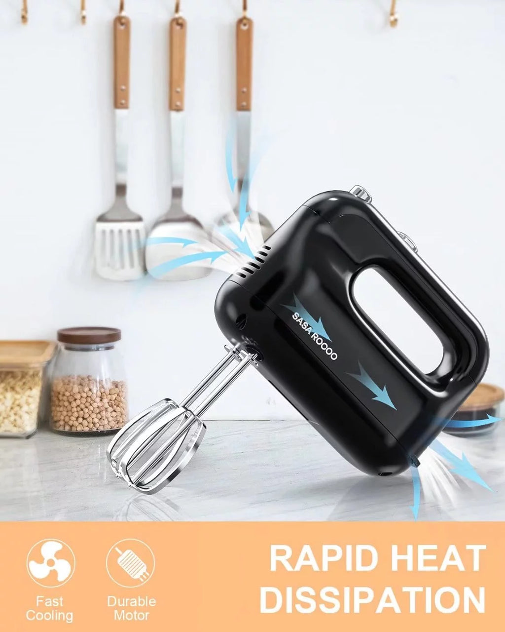 Black 5-Speed Electric Hand Mixer Y809