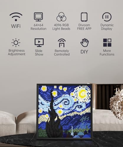 WiFi Pixel Cloud Digital Picture Frame 64 X 64 LED Panel Display S378709