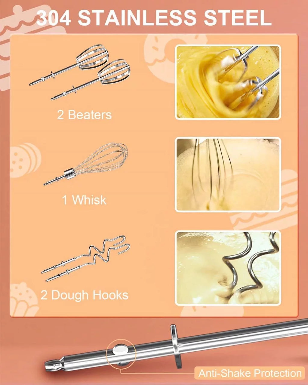 Black 5-Speed Electric Hand Mixer Y809